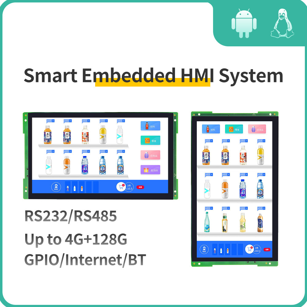 IXHUB Linux and Android 10.0 Terminal Device Industry Equipment Control Touch Screen Smart HMI 10.1 inch TFT LCD Display Module