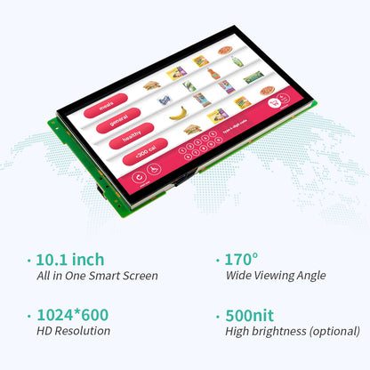 IXHUB Linux and Android 10.0 Terminal Device Industry Equipment Control Touch Screen Smart HMI 10.1 inch TFT LCD Display Module