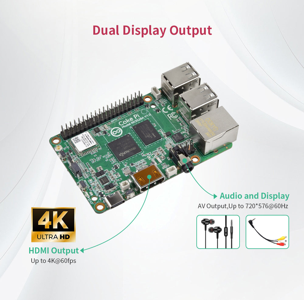 CokePi Development Board Rockchip RK3528A Run Android Debian Ubuntu