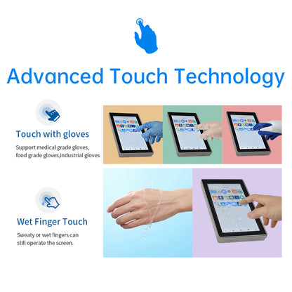 XHUB 10.1" Industrial Grade All in One Embedded Touch Panel IP65 Waterproof Monitor RS232 RS485 TTL Android Debian Ubuntu