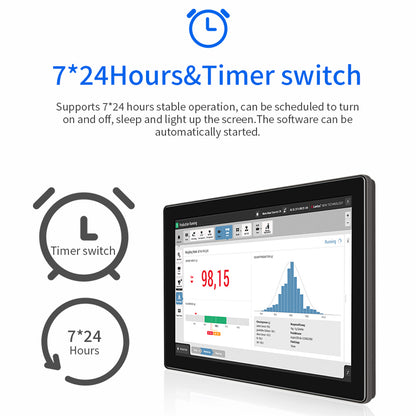 XHUB 10.1" Industrial Grade All in One Embedded Touch Panel IP65 Waterproof Monitor RS232 RS485 TTL Android Debian Ubuntu
