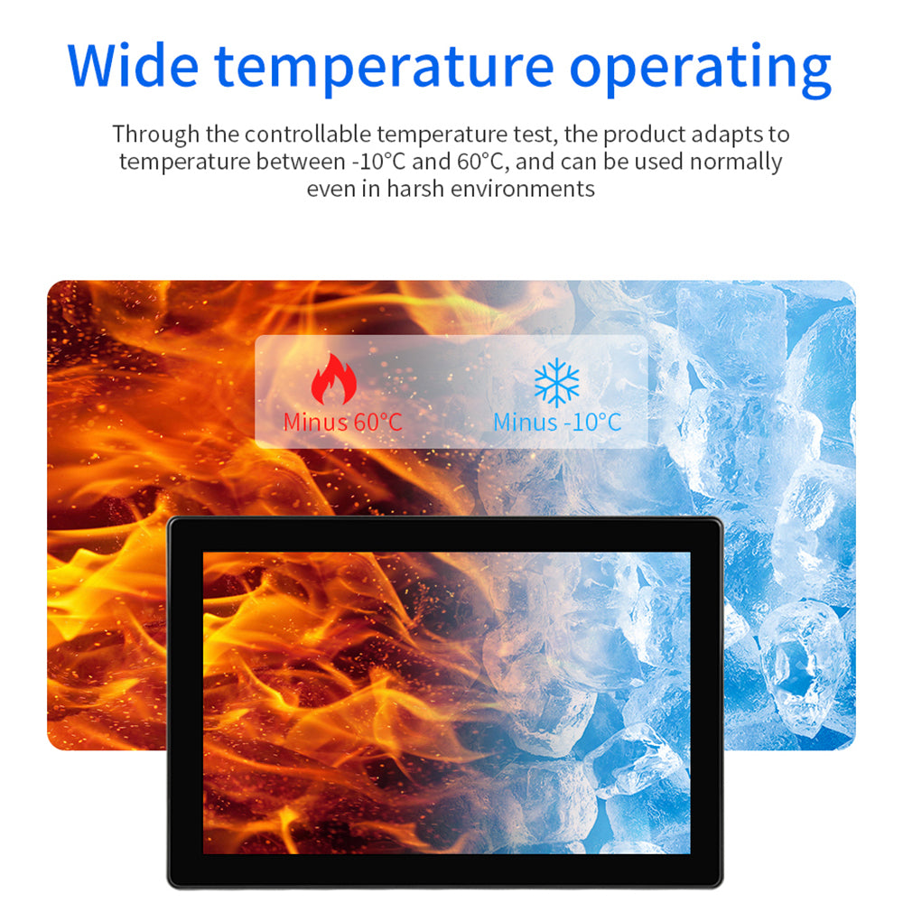 XHUB 10.1" Industrial Grade All in One Embedded Touch Panel IP65 Waterproof Monitor RS232 RS485 TTL Android Debian Ubuntu